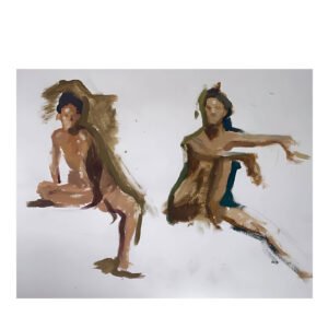 Figure Studies Watercolor Painting on Paper
