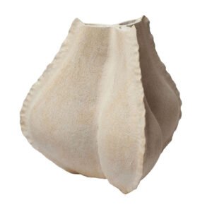 Ossa iris ivory glazed stoneware vase - Main view