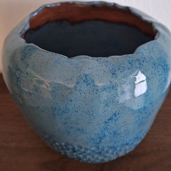 Milos Blue Ceramic Decorative Vase - Alternative view 2