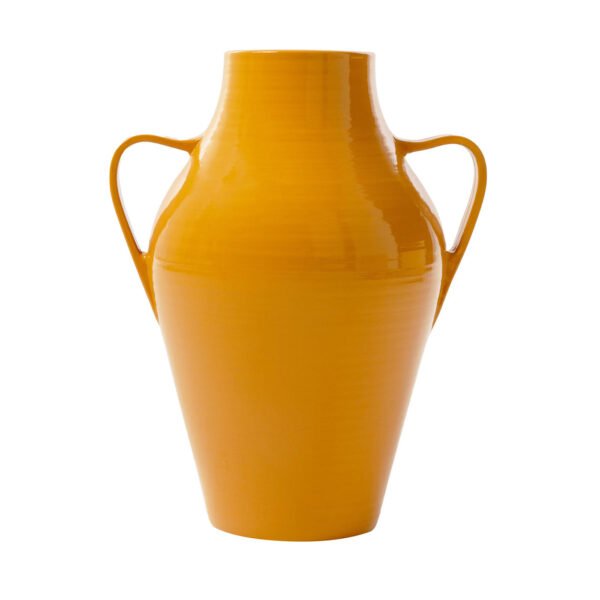 Quartara Mustard Ceramic Vase - Main view
