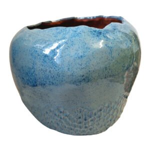 Milos Blue Ceramic Decorative Vase - Main view