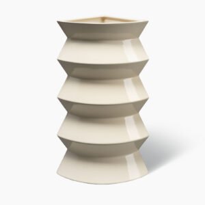 Curve Beige Ceramic Vase #1 by Zaven - Alternative view 1