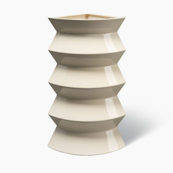 Curve Beige Ceramic Vase #1 by Zaven - Alternative view 1