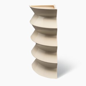 Curve Beige Ceramic Vase #1 by Zaven - Alternative view 3