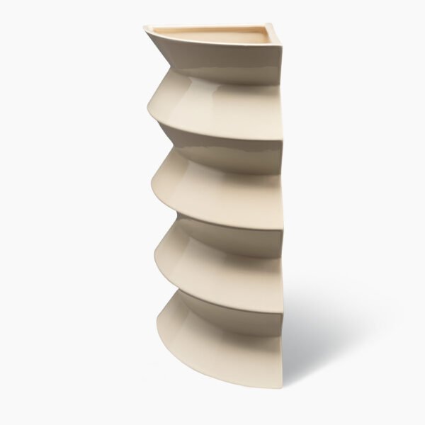 Curve Beige Ceramic Vase #1 by Zaven - Alternative view 3