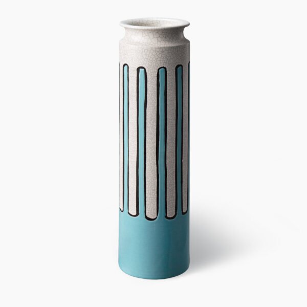 Light Blue and White Greek Vase by Aldo Londi - Alternative view 2