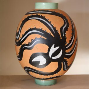 Thyeste Matte Black & White Vase by Jean-Christophe Clair - Alternative view 5