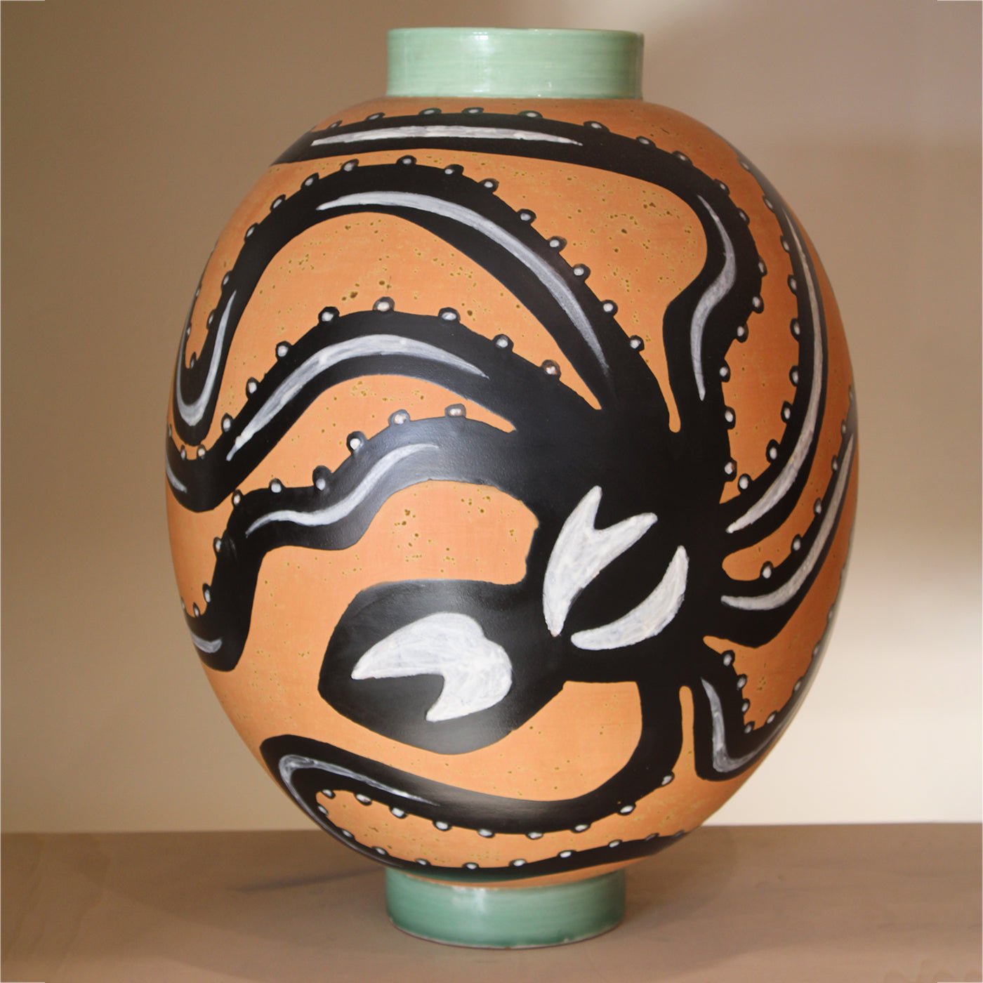 Thyeste Matte Black & White Vase by Jean-Christophe Clair - Alternative view 5