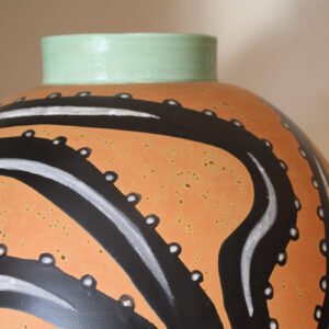 Thyeste Matte Black & White Vase by Jean-Christophe Clair - Alternative view 2