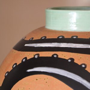 Thyeste Matte Black & White Vase by Jean-Christophe Clair - Alternative view 3