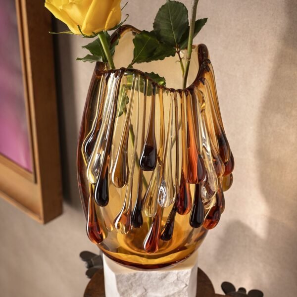 Golden Lagoon Tears Murano Glass Vase - Alternative view 1
