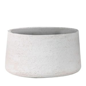 Biarritz White Round Ceramic vase - Main view