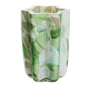 Green Bucket Glass Vase