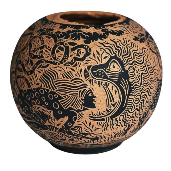Woman and Lion Vase - Main view