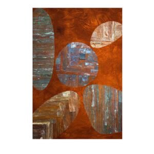Spazio Brown Velvet Hand-Painted Tapestry - Main view